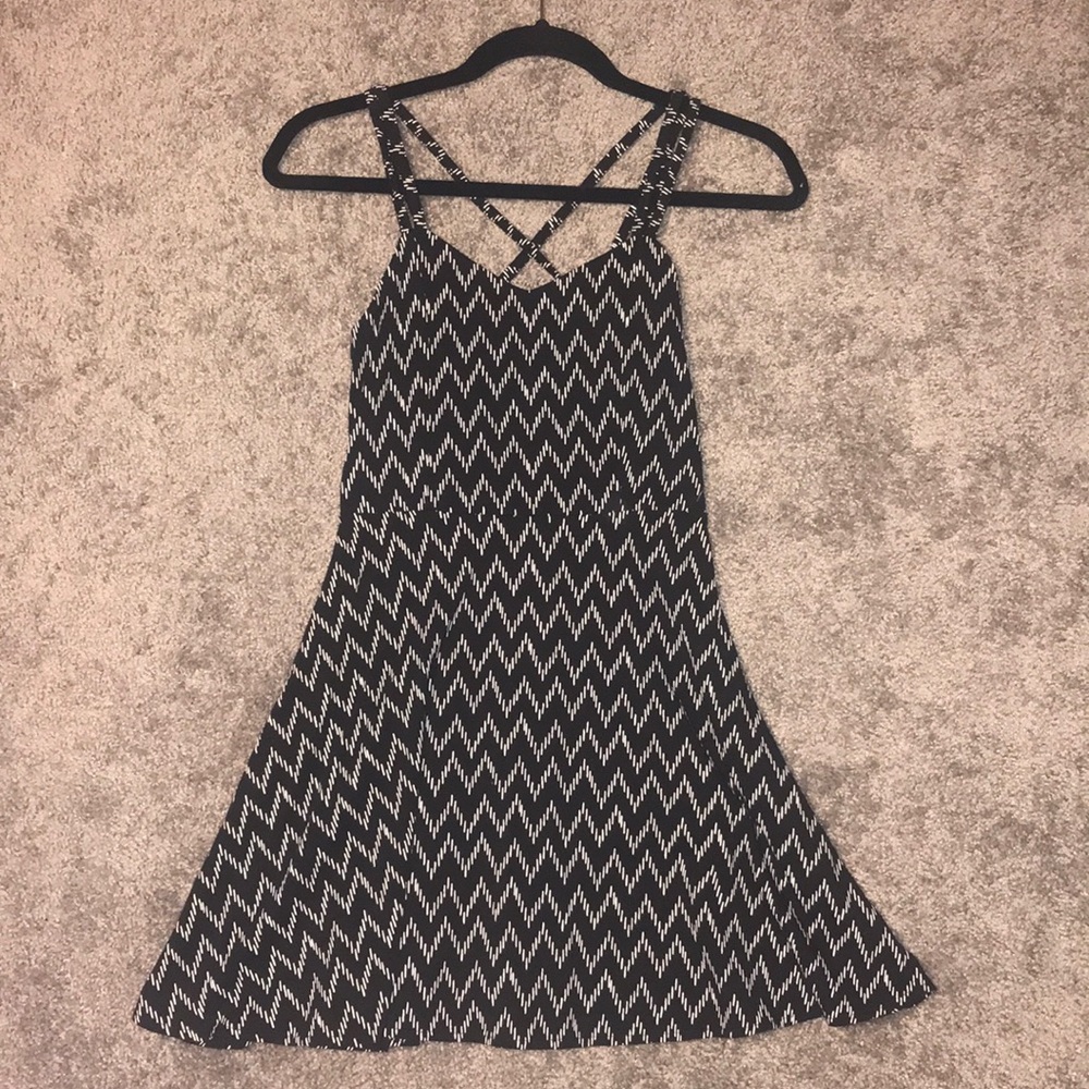 Black and White Chevron Dress